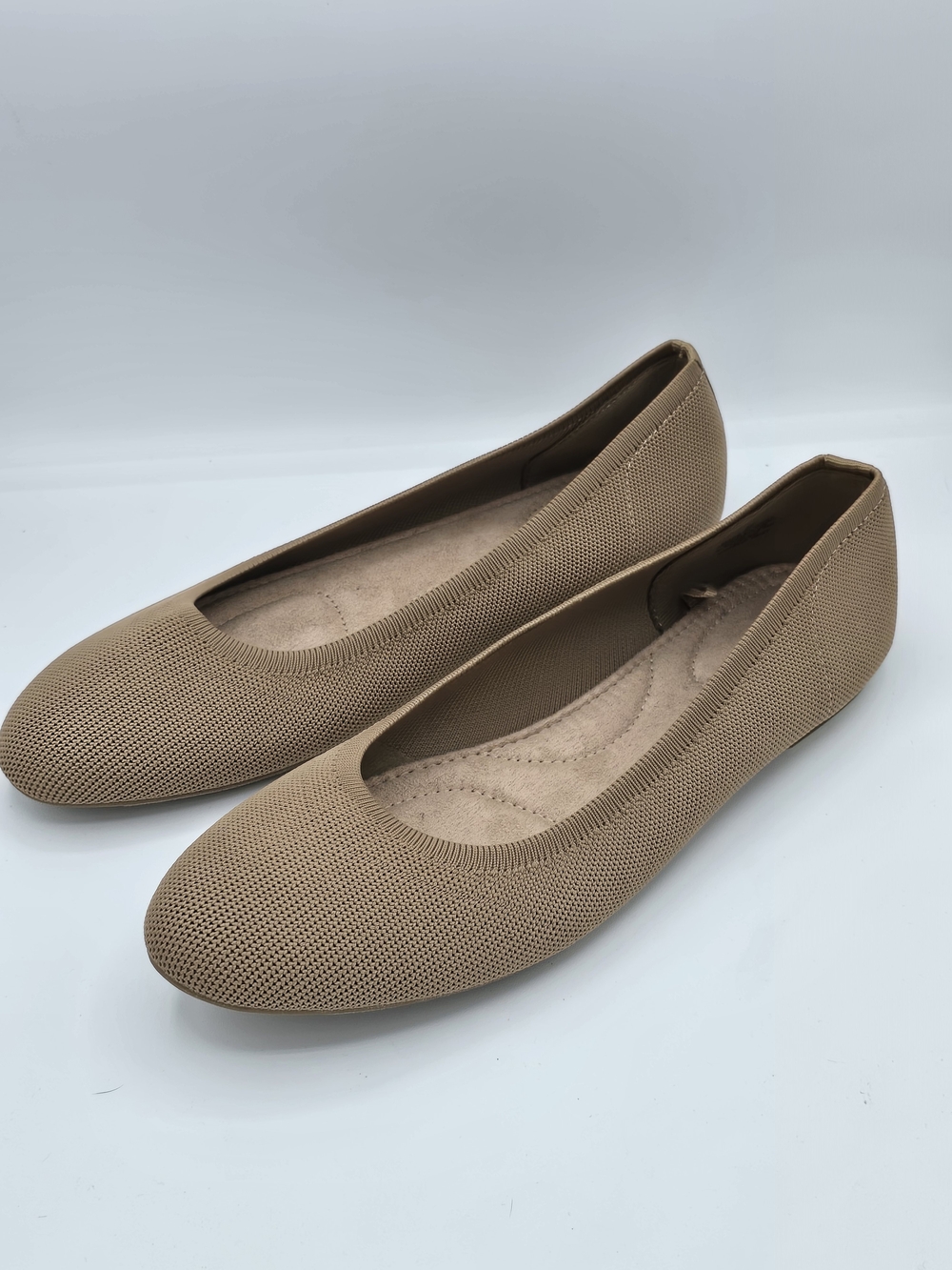 Old Navy Tan Knit Comfort Ballet Flats Size 10